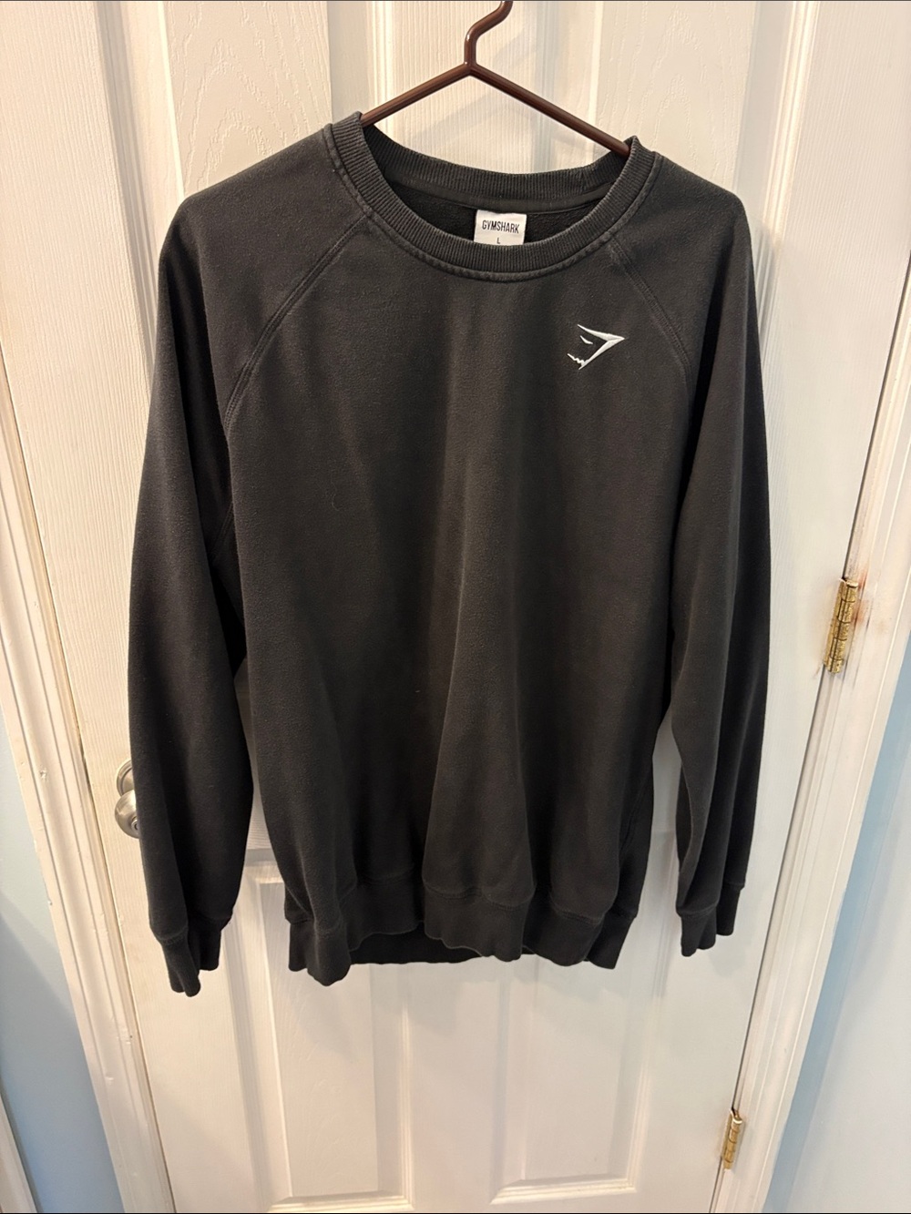 Gymshark Black Crewneck Pullover with White Logo
